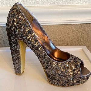 Steve Madden P-Ali Pewter Sequin - BRAND NEW